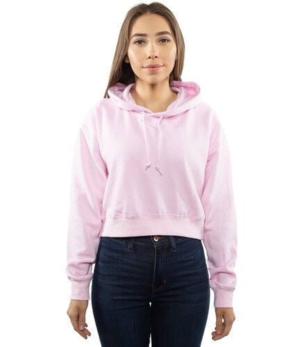 Misses Crop Hoodie Pink