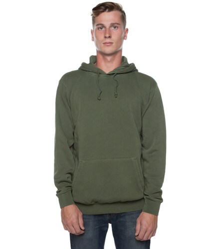 Pigment Dyed Basic Hoodie Green